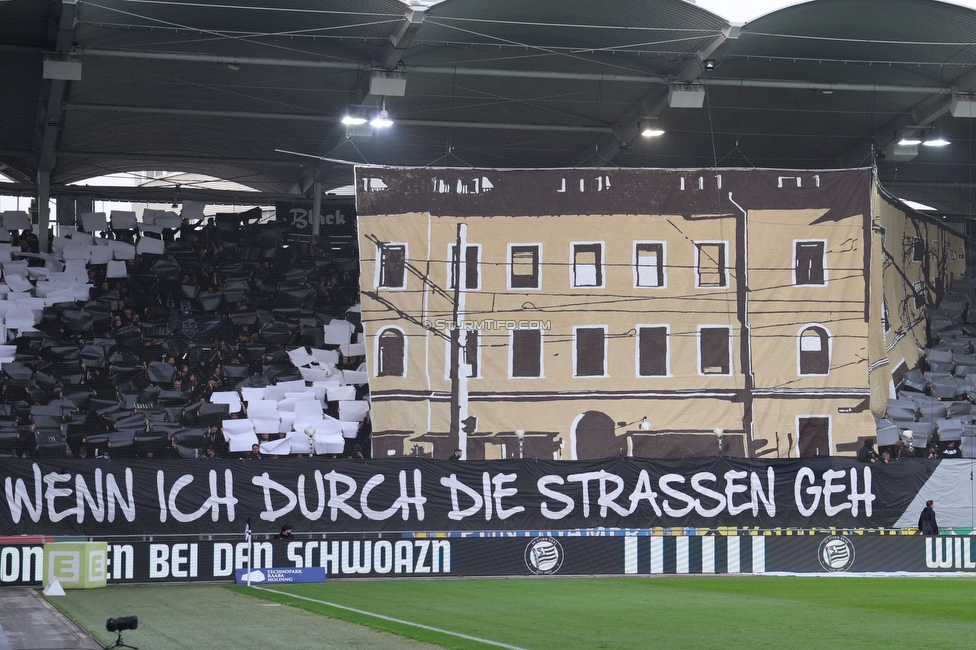 Sturm Graz - GAK
Oesterreichische Fussball Bundesliga, 10. Runde, SK Sturm Graz - Grazer AK, Stadion Liebenau Graz, 19.10.2024. 

Foto zeigt Fans von Sturm mit einer Choreografie
