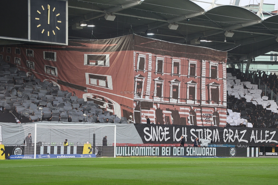 Sturm Graz - GAK
Oesterreichische Fussball Bundesliga, 10. Runde, SK Sturm Graz - Grazer AK, Stadion Liebenau Graz, 19.10.2024. 

Foto zeigt Fans von Sturm mit einer Choreografie
