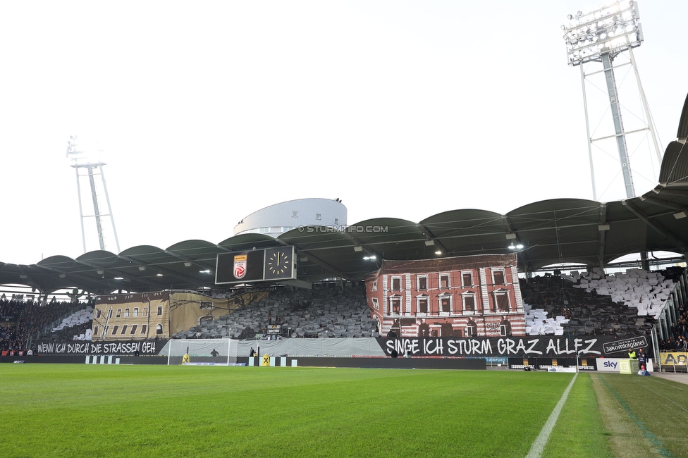 Sturm Graz - GAK
Oesterreichische Fussball Bundesliga, 10. Runde, SK Sturm Graz - Grazer AK, Stadion Liebenau Graz, 19.10.2024. 

Foto zeigt Fans von Sturm mit einer Choreografie
