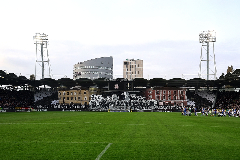 Sturm Graz - GAK
Oesterreichische Fussball Bundesliga, 10. Runde, SK Sturm Graz - Grazer AK, Stadion Liebenau Graz, 19.10.2024. 

Foto zeigt Fans von Sturm mit einer Choreografie
