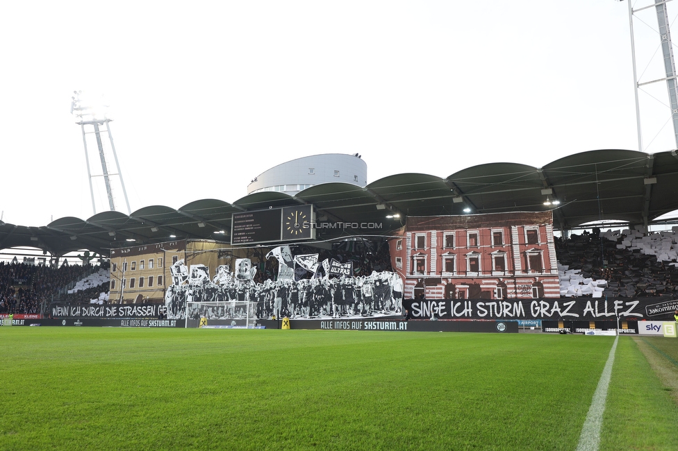 Sturm Graz - GAK
Oesterreichische Fussball Bundesliga, 10. Runde, SK Sturm Graz - Grazer AK, Stadion Liebenau Graz, 19.10.2024. 

Foto zeigt Fans von Sturm mit einer Choreografie
