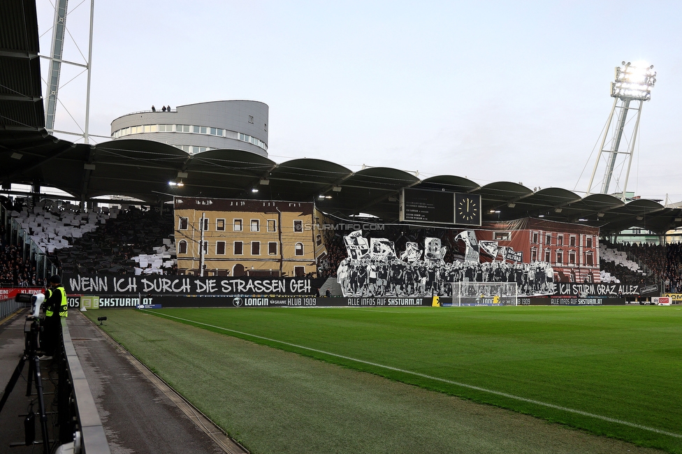 Sturm Graz - GAK
Oesterreichische Fussball Bundesliga, 10. Runde, SK Sturm Graz - Grazer AK, Stadion Liebenau Graz, 19.10.2024. 

Foto zeigt Fans von Sturm mit einer Choreografie
