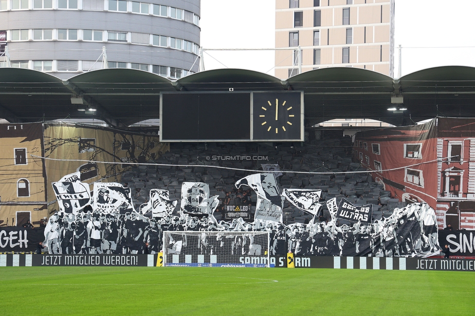 Sturm Graz - GAK
Oesterreichische Fussball Bundesliga, 10. Runde, SK Sturm Graz - Grazer AK, Stadion Liebenau Graz, 19.10.2024. 

Foto zeigt Fans von Sturm mit einer Choreografie
