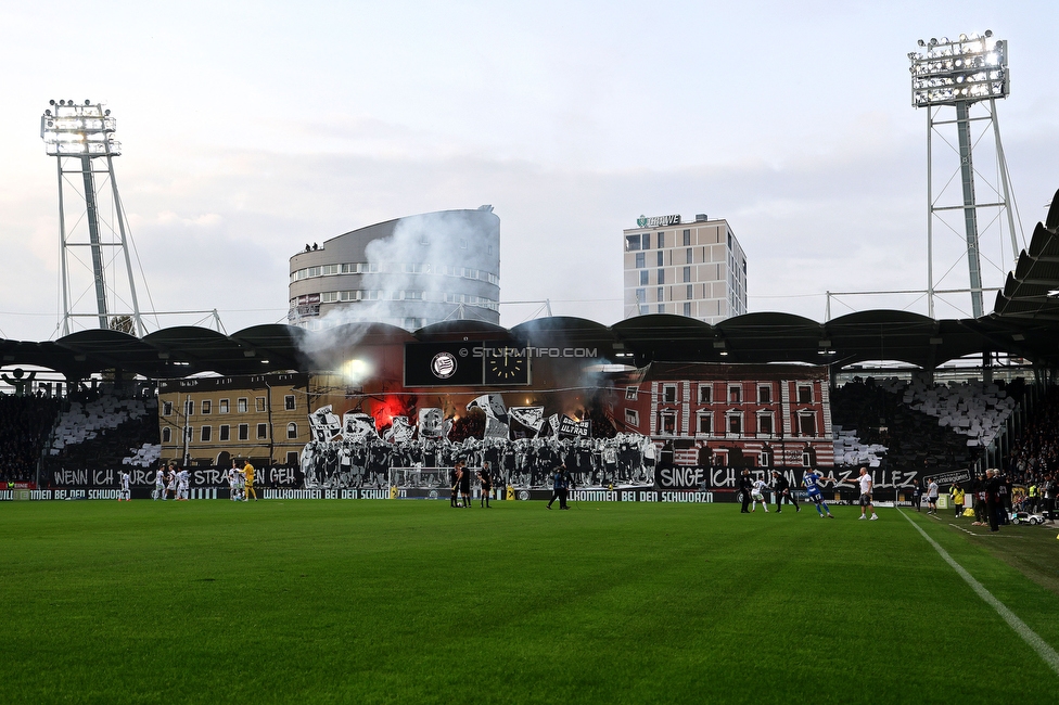 Sturm Graz - GAK
Oesterreichische Fussball Bundesliga, 10. Runde, SK Sturm Graz - Grazer AK, Stadion Liebenau Graz, 19.10.2024. 

Foto zeigt Fans von Sturm mit einer Choreografie
