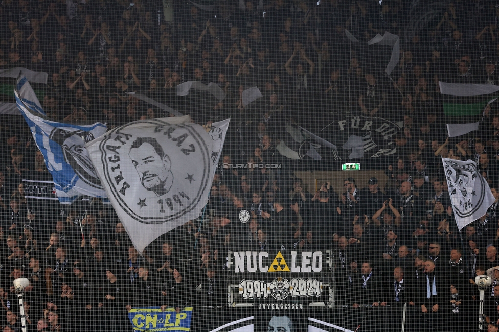 Sturm Graz - GAK
Oesterreichische Fussball Bundesliga, 10. Runde, SK Sturm Graz - Grazer AK, Stadion Liebenau Graz, 19.10.2024. 

Foto zeigt Fans von Sturm
Schlüsselwörter: brigata