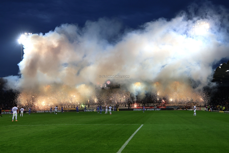 Sturm Graz - GAK
Oesterreichische Fussball Bundesliga, 10. Runde, SK Sturm Graz - Grazer AK, Stadion Liebenau Graz, 19.10.2024. 

Foto zeigt Fans von Sturm
Schlüsselwörter: pyrotechnik