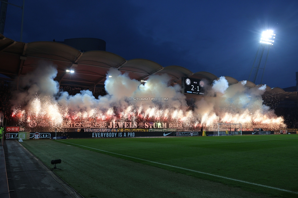 Sturm Graz - GAK
Oesterreichische Fussball Bundesliga, 10. Runde, SK Sturm Graz - Grazer AK, Stadion Liebenau Graz, 19.10.2024. 

Foto zeigt Fans von Sturm
Schlüsselwörter: pyrotechnik