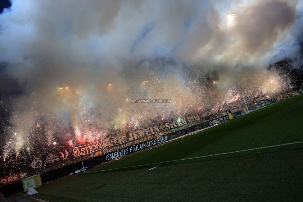 Sturm Graz - GAK
Oesterreichische Fussball Bundesliga, 10. Runde, SK Sturm Graz - Grazer AK, Stadion Liebenau Graz, 19.10.2024. 

Foto zeigt Fans von Sturm
Schlüsselwörter: pyrotechnik