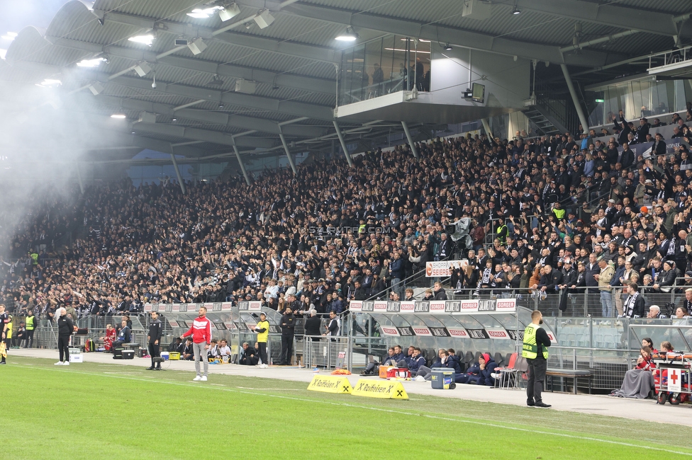 Sturm Graz - GAK
Oesterreichische Fussball Bundesliga, 10. Runde, SK Sturm Graz - Grazer AK, Stadion Liebenau Graz, 19.10.2024. 

Foto zeigt Fans von Sturm
