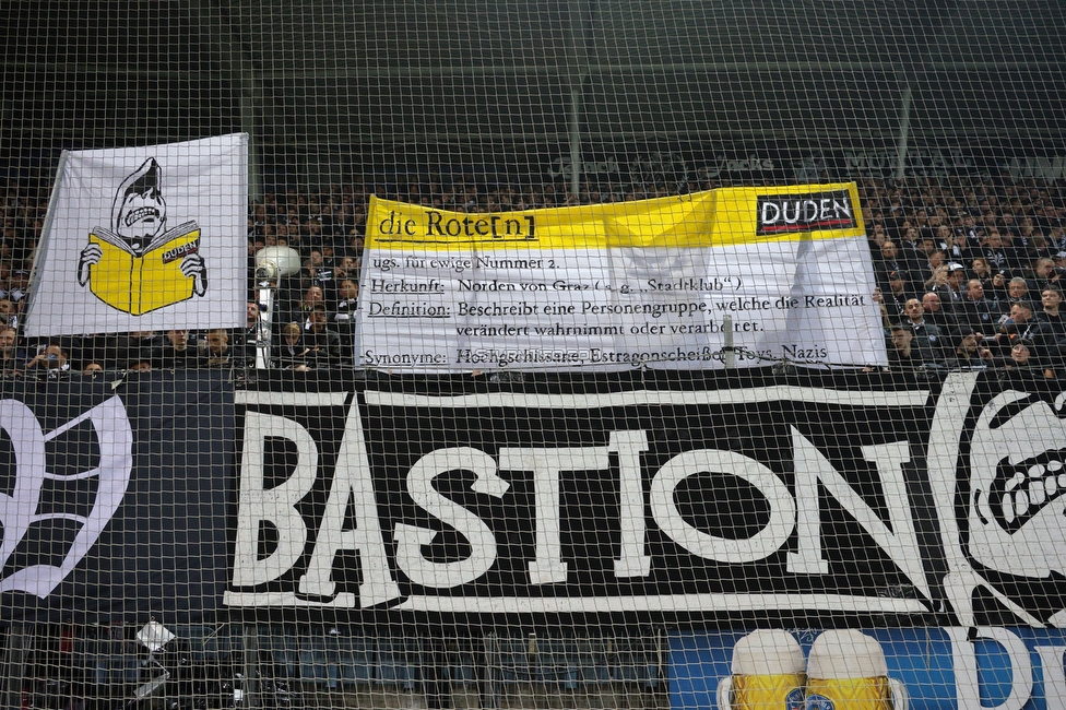 Sturm Graz - GAK
Oesterreichische Fussball Bundesliga, 10. Runde, SK Sturm Graz - Grazer AK, Stadion Liebenau Graz, 19.10.2024. 

Foto zeigt Fans von Sturm
Schlüsselwörter: bastion