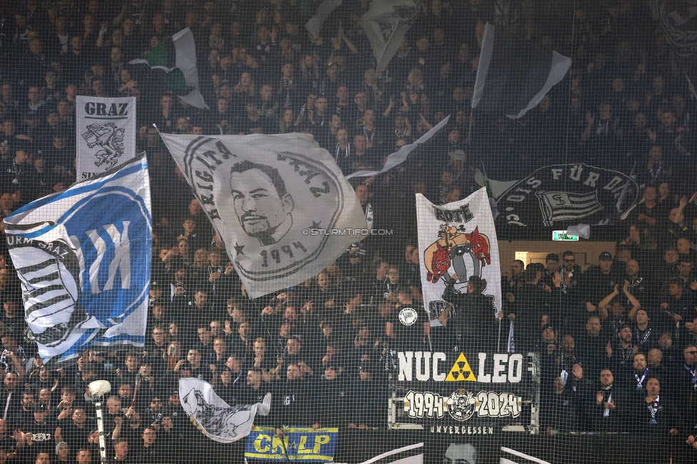 Sturm Graz - GAK
Oesterreichische Fussball Bundesliga, 10. Runde, SK Sturm Graz - Grazer AK, Stadion Liebenau Graz, 19.10.2024. 

Foto zeigt Fans von Sturm
Schlüsselwörter: brigata vorsaenger