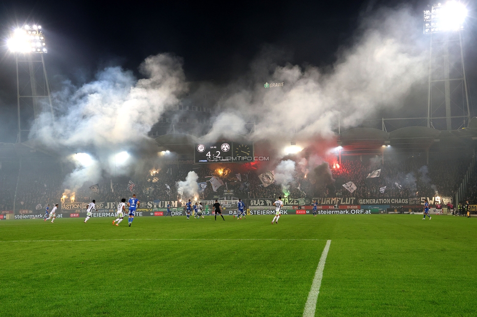 Sturm Graz - GAK
Oesterreichische Fussball Bundesliga, 10. Runde, SK Sturm Graz - Grazer AK, Stadion Liebenau Graz, 19.10.2024. 

Foto zeigt Fans von Sturm
Schlüsselwörter: pyrotechnik