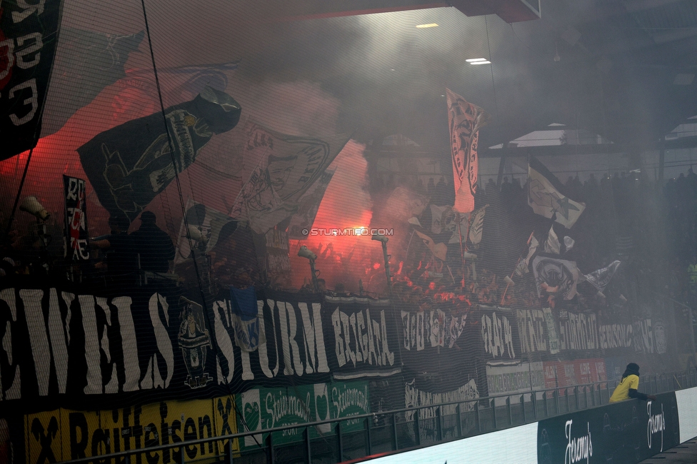 Sturm Graz - GAK
Oesterreichische Fussball Bundesliga, 10. Runde, SK Sturm Graz - Grazer AK, Stadion Liebenau Graz, 19.10.2024. 

Foto zeigt Fans von Sturm
Schlüsselwörter: pyrotechnik