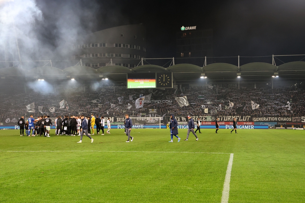 Sturm Graz - GAK
Oesterreichische Fussball Bundesliga, 10. Runde, SK Sturm Graz - Grazer AK, Stadion Liebenau Graz, 19.10.2024. 

Foto zeigt Fans von Sturm
Schlüsselwörter: schals