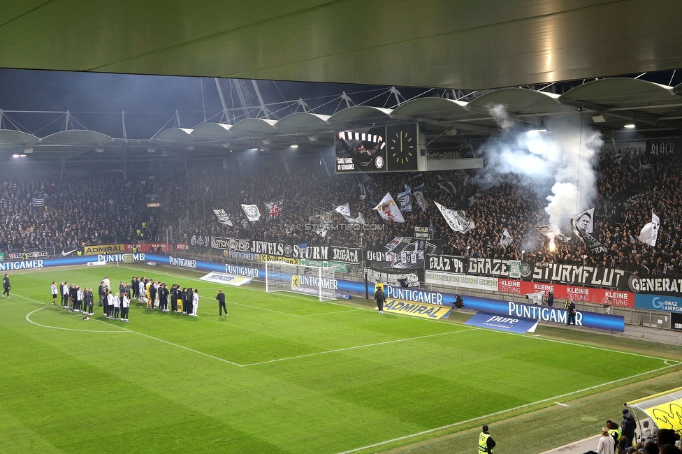 Sturm Graz - GAK
Oesterreichische Fussball Bundesliga, 10. Runde, SK Sturm Graz - Grazer AK, Stadion Liebenau Graz, 19.10.2024. 

Foto zeigt Fans von Sturm
