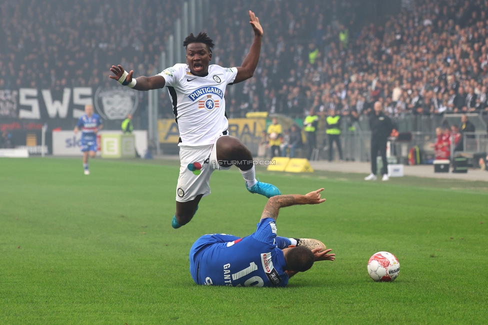 Sturm Graz - GAK
Oesterreichische Fussball Bundesliga, 10. Runde, SK Sturm Graz - Grazer AK, Stadion Liebenau Graz, 19.10.2024. 

Foto zeigt Seedy Jatta (Sturm)
