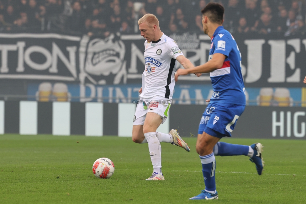 Sturm Graz - GAK
Oesterreichische Fussball Bundesliga, 10. Runde, SK Sturm Graz - Grazer AK, Stadion Liebenau Graz, 19.10.2024. 

Foto zeigt Mika Biereth (Sturm)
