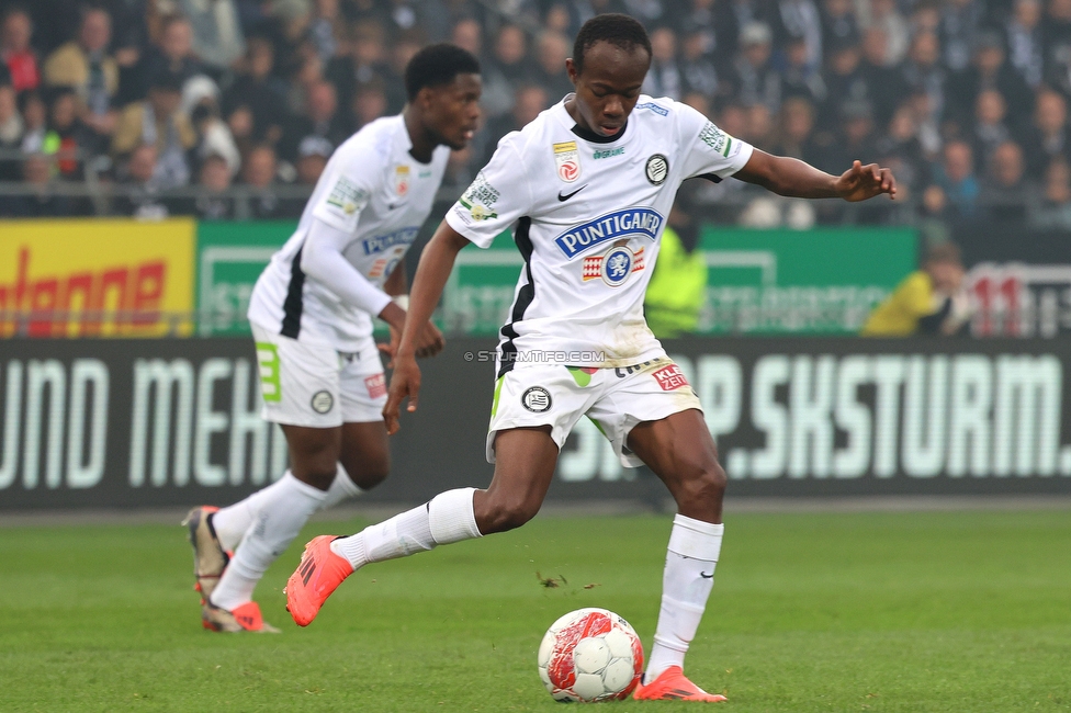 Sturm Graz - GAK
Oesterreichische Fussball Bundesliga, 10. Runde, SK Sturm Graz - Grazer AK, Stadion Liebenau Graz, 19.10.2024. 

Foto zeigt Malick Junior Yalcouye (Sturm)
