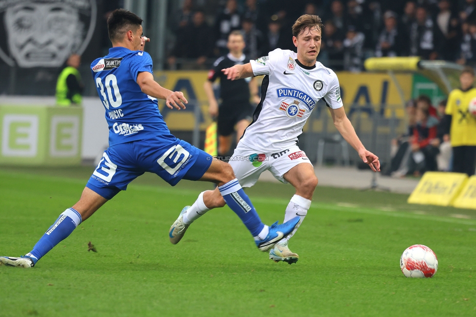 Sturm Graz - GAK
Oesterreichische Fussball Bundesliga, 10. Runde, SK Sturm Graz - Grazer AK, Stadion Liebenau Graz, 19.10.2024. 

Foto zeigt William Boeving (Sturm)
