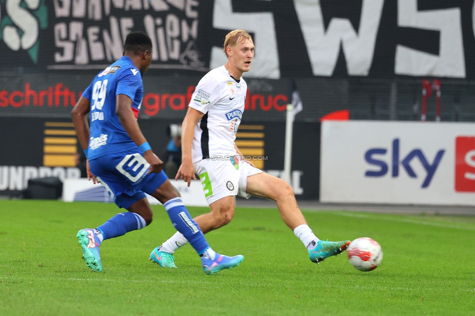 Sturm Graz - GAK
Oesterreichische Fussball Bundesliga, 10. Runde, SK Sturm Graz - Grazer AK, Stadion Liebenau Graz, 19.10.2024. 

Foto zeigt Niklas Geyrhofer (Sturm)
