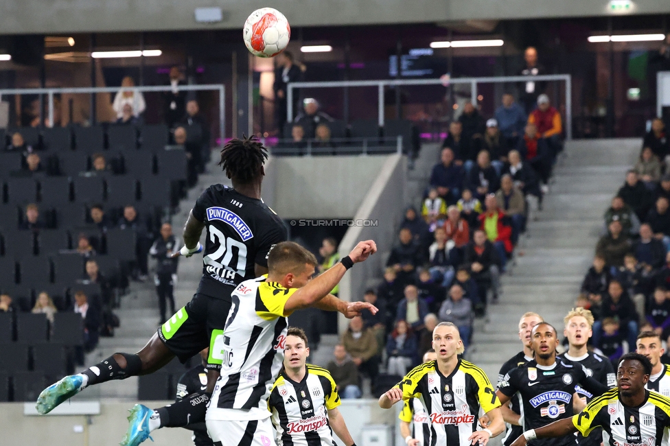 LASK - Sturm Graz
Oesterreichische Fussball Bundesliga, 1. Runde, LASK - SK Sturm Graz, Arena Linz, 27.10.2024. 

Foto zeigt Seedy Jatta (Sturm)
