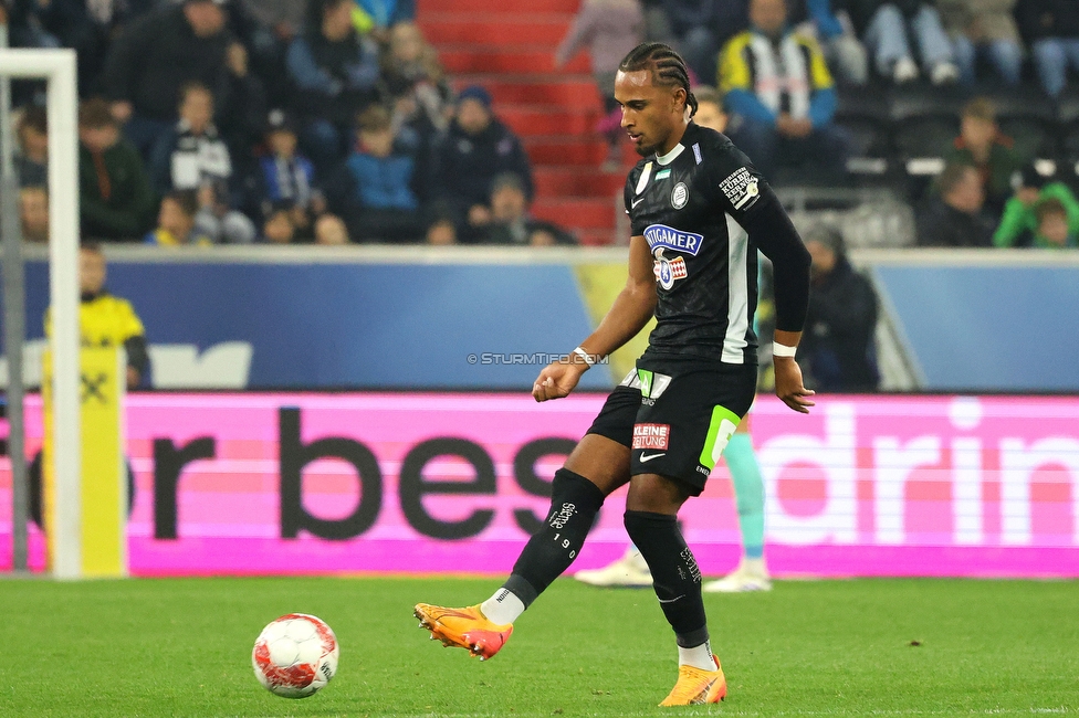 LASK - Sturm Graz
Oesterreichische Fussball Bundesliga, 1. Runde, LASK - SK Sturm Graz, Arena Linz, 27.10.2024. 

Foto zeigt Emanuel Aiwu (Sturm)
