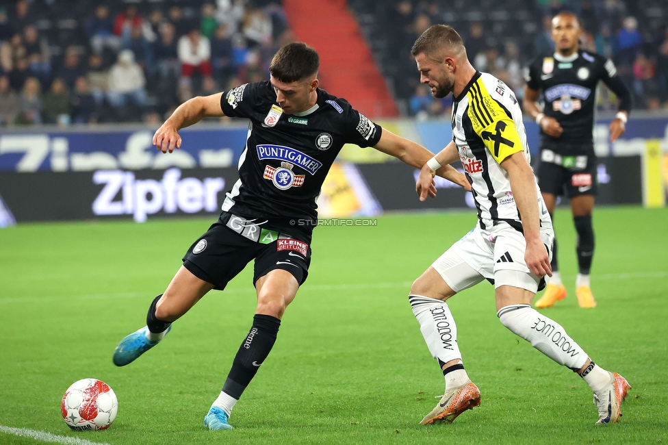 LASK - Sturm Graz
Oesterreichische Fussball Bundesliga, 1. Runde, LASK - SK Sturm Graz, Arena Linz, 27.10.2024. 

Foto zeigt Max Johnston (Sturm)
