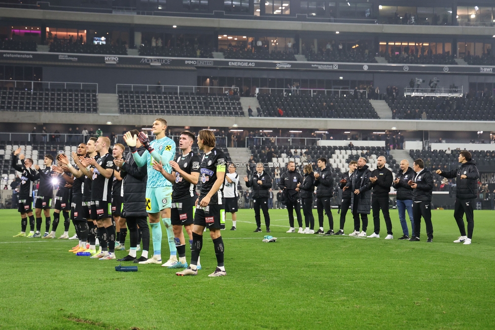 LASK - Sturm Graz
Oesterreichische Fussball Bundesliga, 1. Runde, LASK - SK Sturm Graz, Arena Linz, 27.10.2024. 

Foto zeigt die Mannschaft von Sturm
