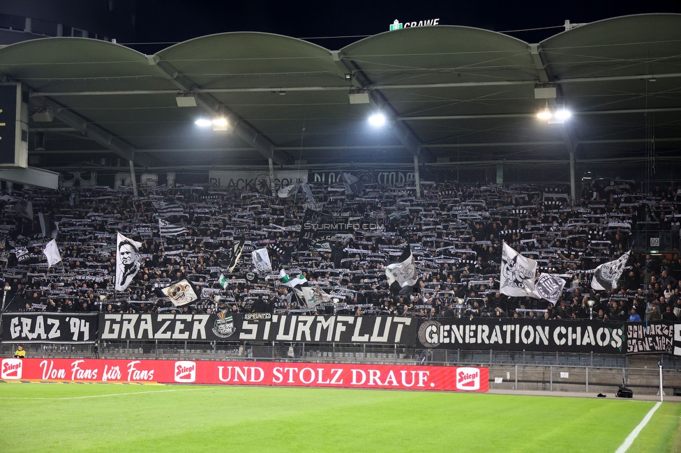 Sturm Graz - Blau-Weiss Linz
OEFB Cup, 3. Runde, SK Sturm Graz - Blau-Weiss Linz, Stadion Liebenau Graz, 30.10.2024. 

Foto zeigt Fans von Sturm
Schlüsselwörter: schals