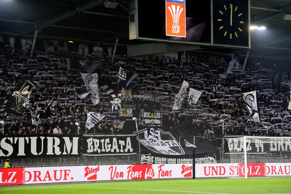 Sturm Graz - Blau-Weiss Linz
OEFB Cup, 3. Runde, SK Sturm Graz - Blau-Weiss Linz, Stadion Liebenau Graz, 30.10.2024. 

Foto zeigt Fans von Sturm
Schlüsselwörter: schals brigata