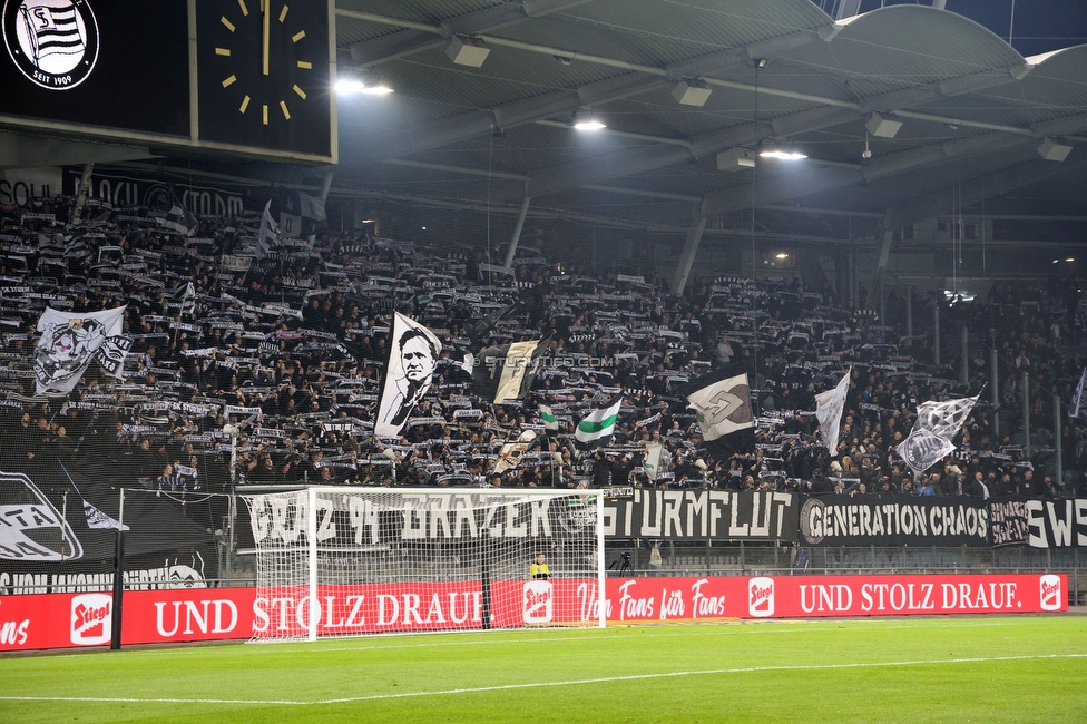 Sturm Graz - Blau-Weiss Linz
OEFB Cup, 3. Runde, SK Sturm Graz - Blau-Weiss Linz, Stadion Liebenau Graz, 30.10.2024. 

Foto zeigt Fans von Sturm
Schlüsselwörter: schals sturmflut