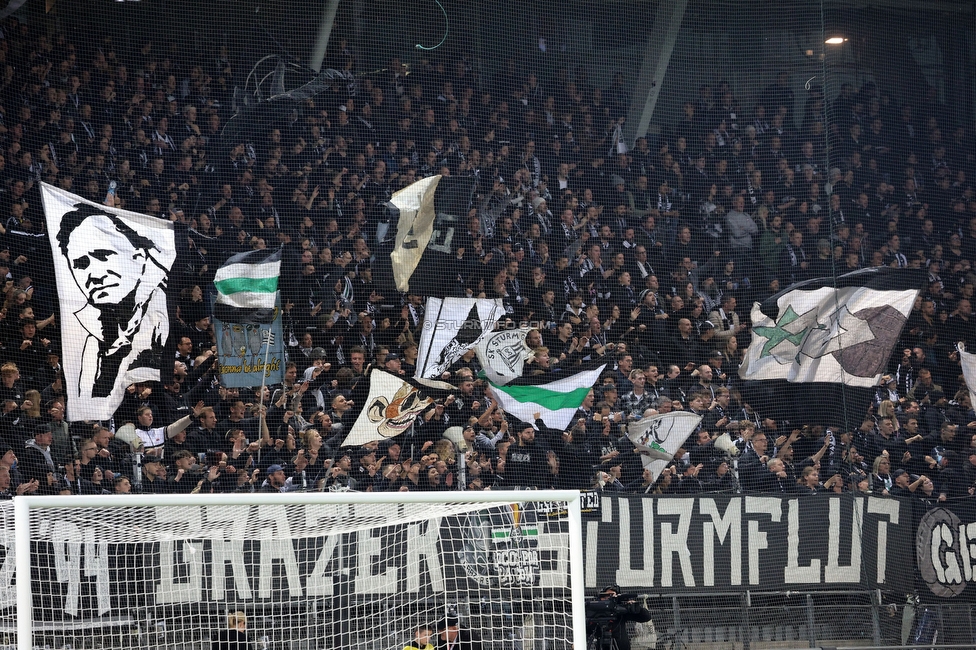 Sturm Graz - Blau-Weiss Linz
OEFB Cup, 3. Runde, SK Sturm Graz - Blau-Weiss Linz, Stadion Liebenau Graz, 30.10.2024. 

Foto zeigt Fans von Sturm
Schlüsselwörter: sturmflut