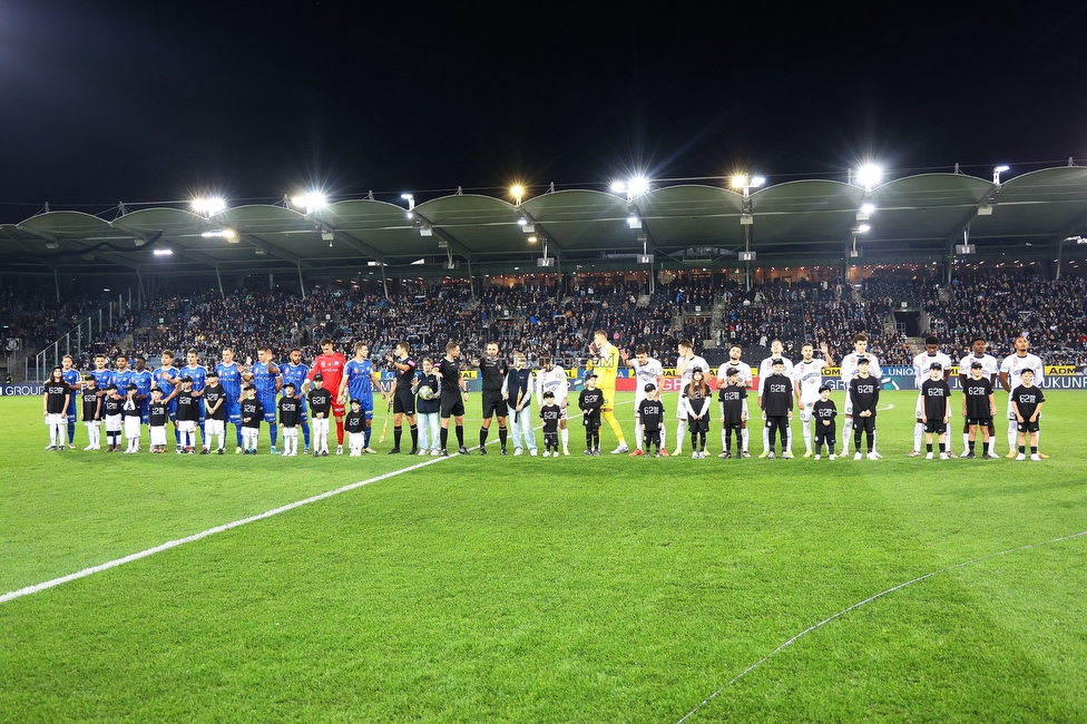 Sturm Graz - Blau-Weiss Linz
OEFB Cup, 3. Runde, SK Sturm Graz - Blau-Weiss Linz, Stadion Liebenau Graz, 30.10.2024. 

Foto zeigt die Mannschaft von Sturm
