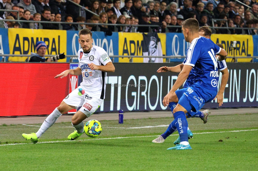 Sturm Graz - Blau-Weiss Linz
OEFB Cup, 3. Runde, SK Sturm Graz - Blau-Weiss Linz, Stadion Liebenau Graz, 30.10.2024. 

Foto zeigt Tomi Horvat (Sturm)
