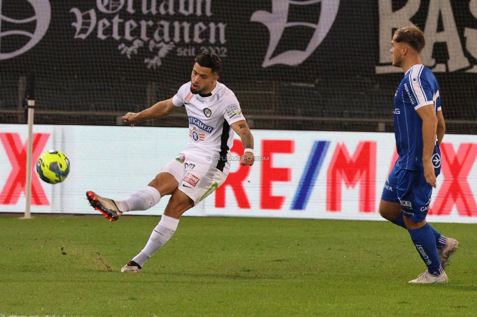 Sturm Graz - Blau-Weiss Linz
OEFB Cup, 3. Runde, SK Sturm Graz - Blau-Weiss Linz, Stadion Liebenau Graz, 30.10.2024. 

Foto zeigt Jusuf Gazibegovic (Sturm)
