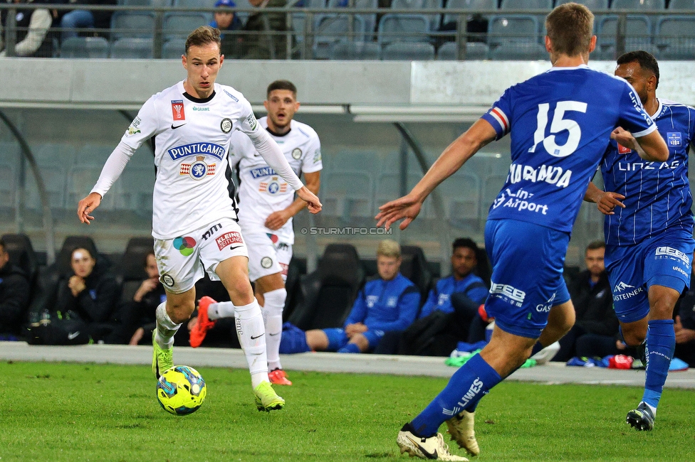 Sturm Graz - Blau-Weiss Linz
OEFB Cup, 3. Runde, SK Sturm Graz - Blau-Weiss Linz, Stadion Liebenau Graz, 30.10.2024. 

Foto zeigt Lovro Zvonarek (Sturm)
