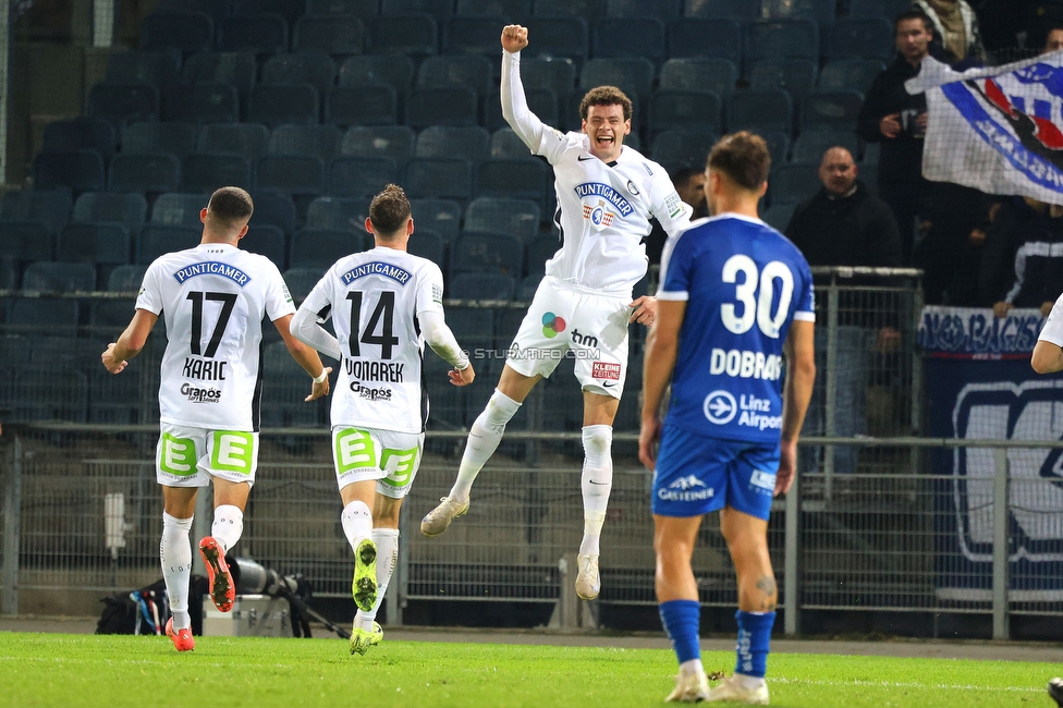 Sturm Graz - Blau-Weiss Linz
OEFB Cup, 3. Runde, SK Sturm Graz - Blau-Weiss Linz, Stadion Liebenau Graz, 30.10.2024. 

Foto zeigt Erencan Yardimci (Sturm)
Schlüsselwörter: torjubel