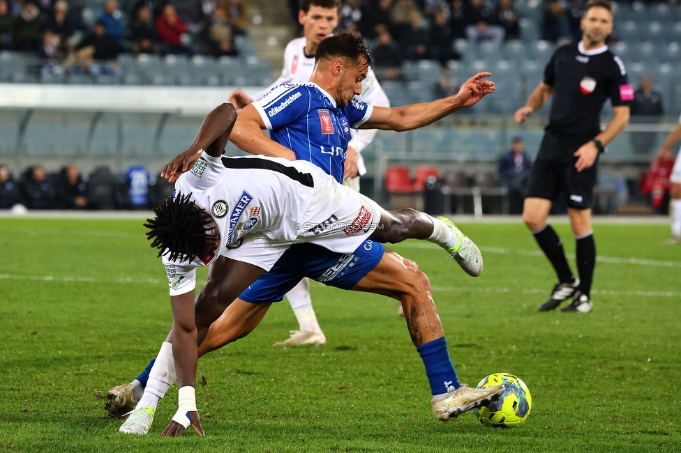 Sturm Graz - Blau-Weiss Linz
OEFB Cup, 3. Runde, SK Sturm Graz - Blau-Weiss Linz, Stadion Liebenau Graz, 30.10.2024. 

Foto zeigt Seedy Jatta (Sturm)
