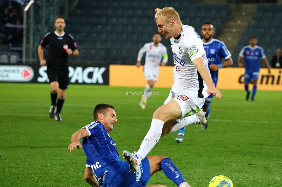 Sturm Graz - Blau-Weiss Linz
OEFB Cup, 3. Runde, SK Sturm Graz - Blau-Weiss Linz, Stadion Liebenau Graz, 30.10.2024. 

Foto zeigt Mika Biereth (Sturm)
