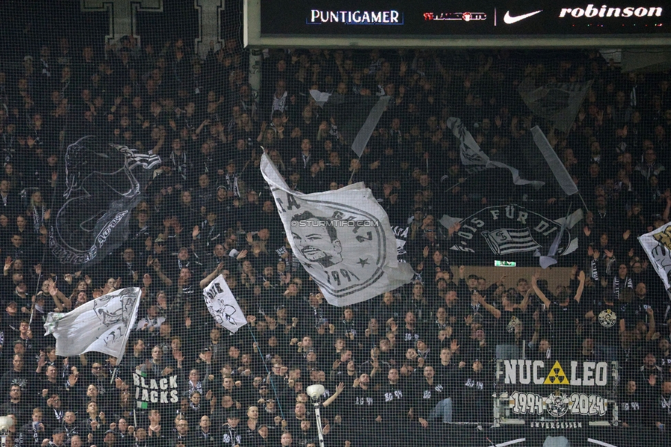 Sturm Graz - Rapid Wien
Oesterreichische Fussball Bundesliga, 12. Runde, SK Sturm Graz - SK Rapid Wien, Stadion Liebenau Graz, 02.11.2024. 

Foto zeigt Fans von Sturm
Schlüsselwörter: brigata