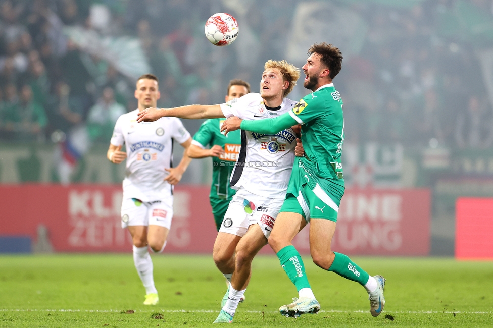 Sturm Graz - Rapid Wien
Oesterreichische Fussball Bundesliga, 12. Runde, SK Sturm Graz - SK Rapid Wien, Stadion Liebenau Graz, 02.11.2024. 

Foto zeigt Niklas Geyrhofer (Sturm)
