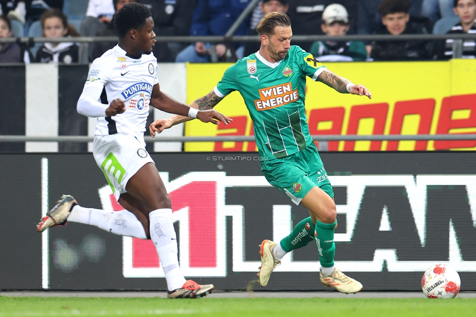 Sturm Graz - Rapid Wien
Oesterreichische Fussball Bundesliga, 12. Runde, SK Sturm Graz - SK Rapid Wien, Stadion Liebenau Graz, 02.11.2024. 

Foto zeigt Tochi Phil Chukwuani (Sturm)
