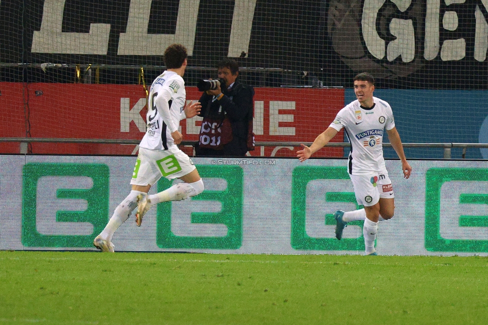 Sturm Graz - Rapid Wien
Oesterreichische Fussball Bundesliga, 12. Runde, SK Sturm Graz - SK Rapid Wien, Stadion Liebenau Graz, 02.11.2024. 

Foto zeigt Erencan Yardimci (Sturm)
Schlüsselwörter: torjubel