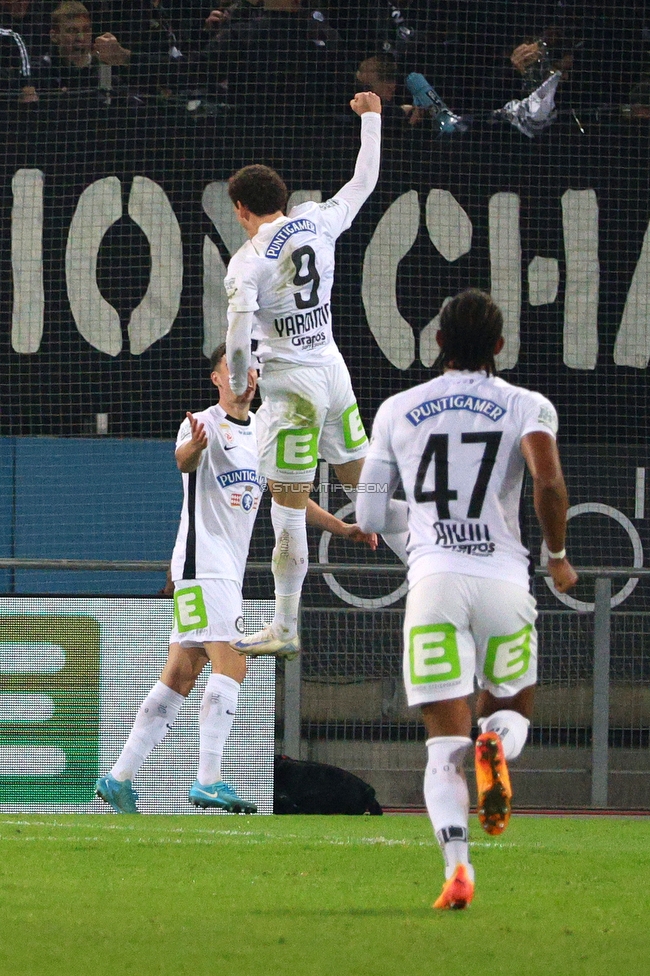 Sturm Graz - Rapid Wien
Oesterreichische Fussball Bundesliga, 12. Runde, SK Sturm Graz - SK Rapid Wien, Stadion Liebenau Graz, 02.11.2024. 

Foto zeigt Erencan Yardimci (Sturm)
Schlüsselwörter: torjubel