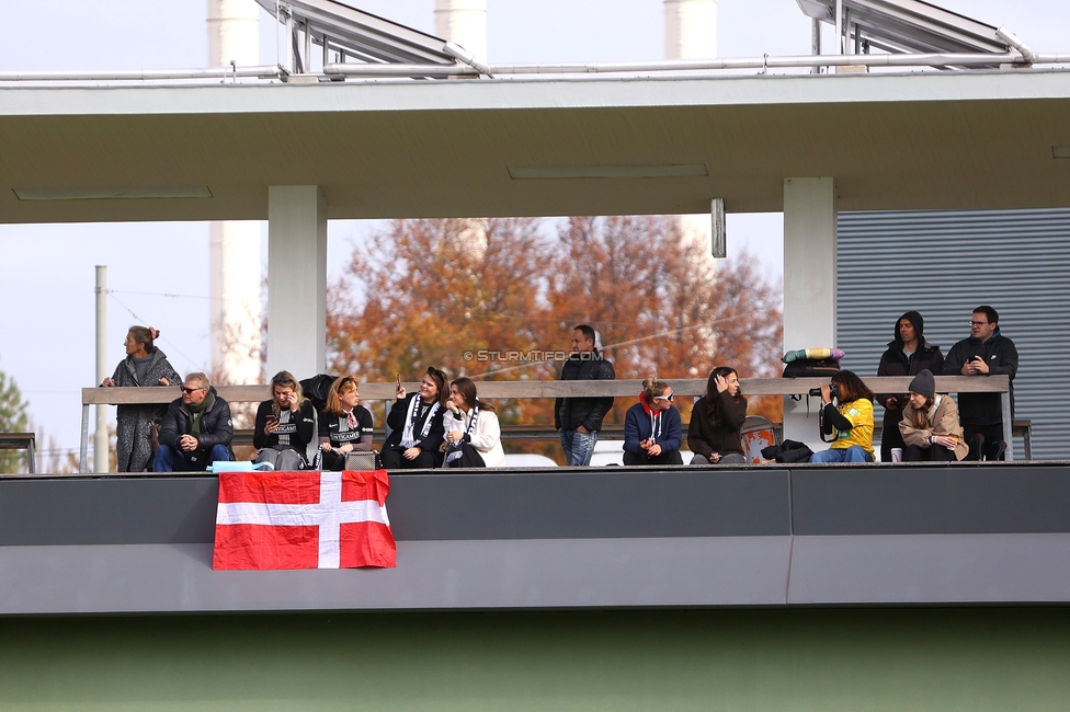 Sturm Damen - Lustenau
OEFB Frauen Bundesliga, 9. Runde, SK Sturm Graz Damen - SPG FC Lustenau FC Dornbirn Ladies, MURAUER Bier Arena - StFV Graz, 03.11.2024. 

Foto zeigt Fans von Sturm
