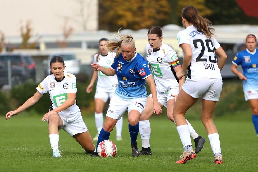 Sturm Damen - Lustenau
OEFB Frauen Bundesliga, 9. Runde, SK Sturm Graz Damen - SPG FC Lustenau FC Dornbirn Ladies, MURAUER Bier Arena - StFV Graz, 03.11.2024. 

Foto zeigt Marie Spiess (Sturm Damen) und Sophie Maierhofer (Sturm Damen)
