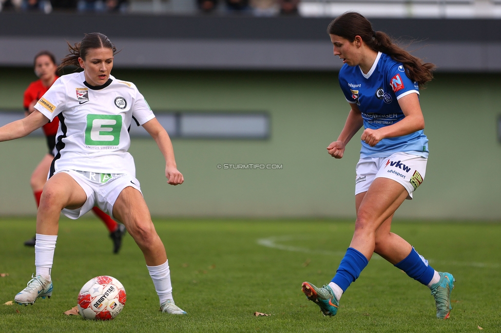 Sturm Damen - Lustenau
OEFB Frauen Bundesliga, 9. Runde, SK Sturm Graz Damen - SPG FC Lustenau FC Dornbirn Ladies, MURAUER Bier Arena - StFV Graz, 03.11.2024. 

Foto zeigt Marie Spiess (Sturm Damen)
