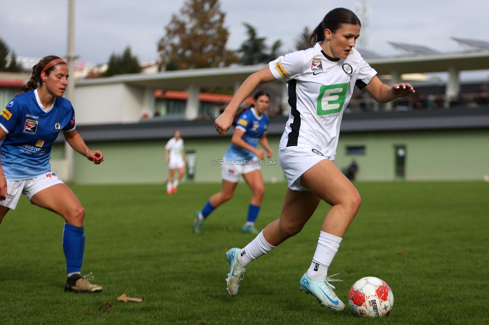 Sturm Damen - Lustenau
OEFB Frauen Bundesliga, 9. Runde, SK Sturm Graz Damen - SPG FC Lustenau FC Dornbirn Ladies, MURAUER Bier Arena - StFV Graz, 03.11.2024. 

Foto zeigt Marie Spiess (Sturm Damen)
