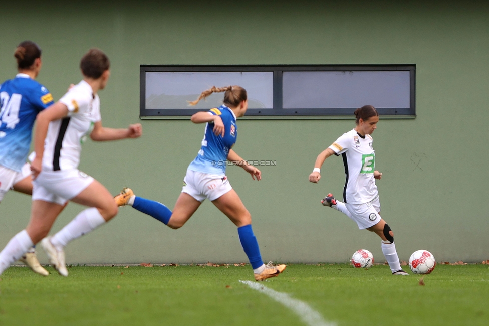 Sturm Damen - Lustenau
OEFB Frauen Bundesliga, 9. Runde, SK Sturm Graz Damen - SPG FC Lustenau FC Dornbirn Ladies, MURAUER Bier Arena - StFV Graz, 03.11.2024. 

Foto zeigt Leonie Christin Tragl (Sturm Damen)
