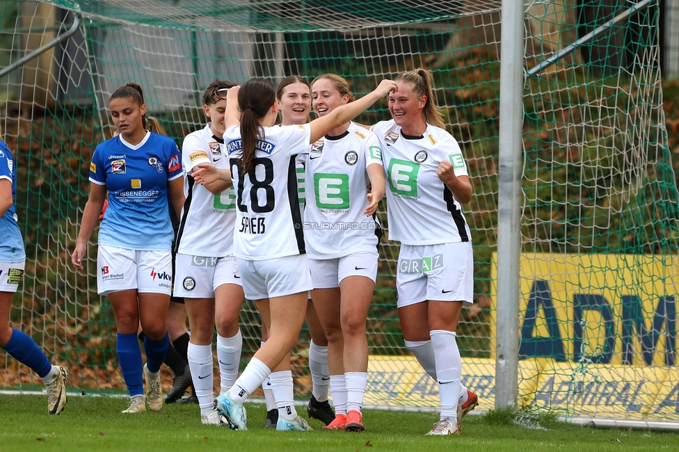 Sturm Damen - Lustenau
OEFB Frauen Bundesliga, 9. Runde, SK Sturm Graz Damen - SPG FC Lustenau FC Dornbirn Ladies, MURAUER Bier Arena - StFV Graz, 03.11.2024. 

Foto zeigt Elisabeth Brandl (Sturm Damen)
